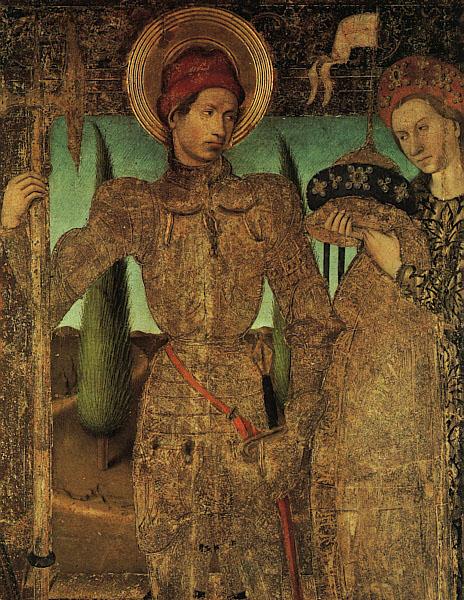HUGUET, Jaume Triptych of Saint George (detail) af